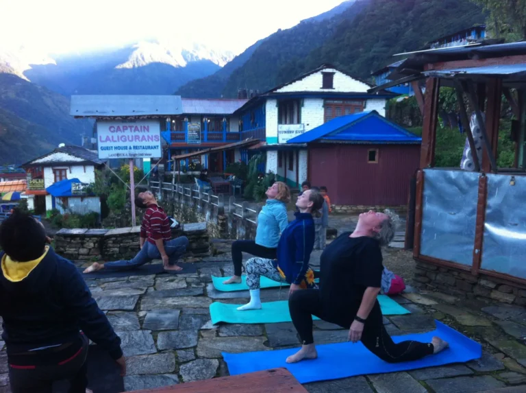 yoga nepal landruk trek and heal
